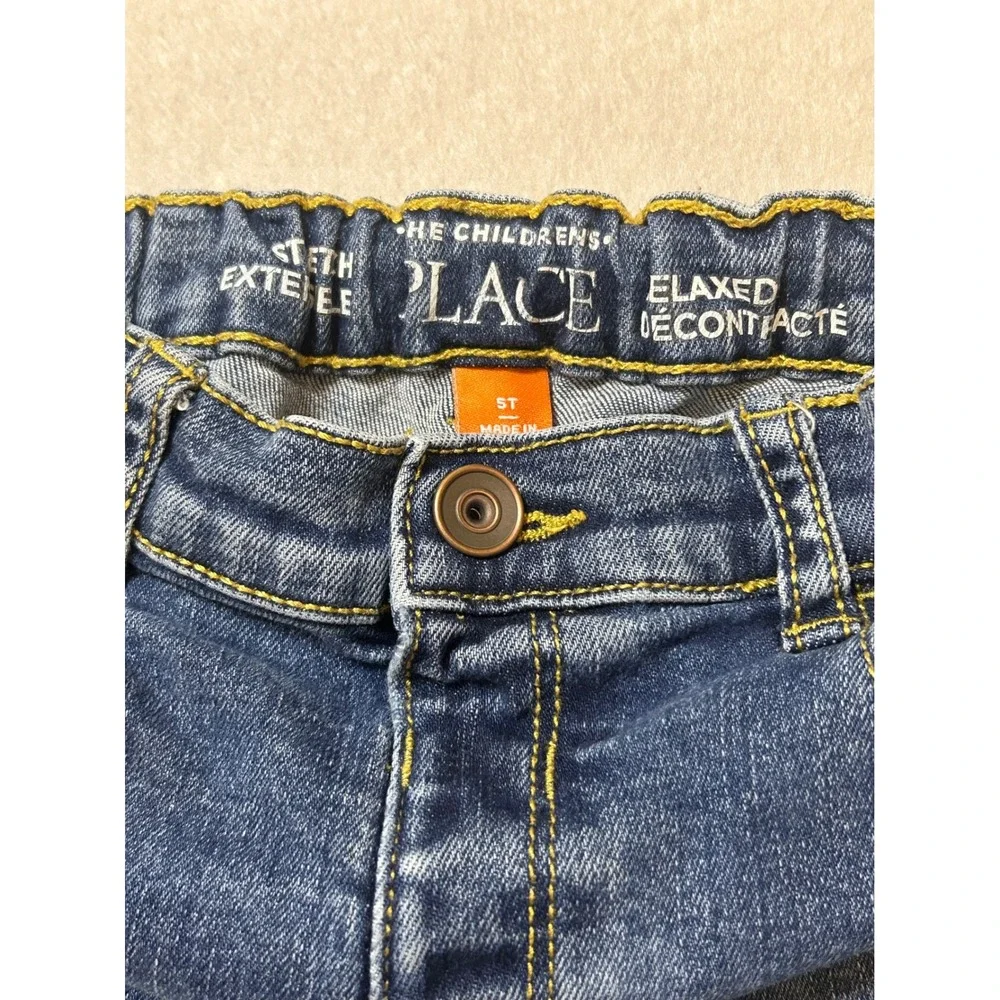 The Childrens Place Boys Relaxed Fit Straight Leg Jeans Medium Wash Blue 5T